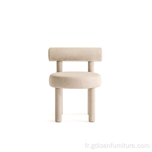 Chaise de salle à manger en tissu en velours simple de style français moderne